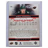 Kirill Kaprizov 2021-22 Upper Deck Artifacts No. 109 and Numbered 271/499