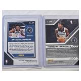 Lot of 2 Anthony Edwards Rookie Cards:  Panini Chronicles #87, Panini Chronicles Xr #295