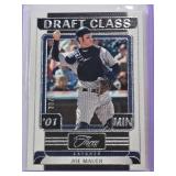 Joe Mauer 2024 Panini Three and Two Thick Stock No.41 and Numbered 30/99