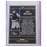 Joe Mauer 2024 Panini Three and Two Thick Stock No.41 and Numbered 30/99