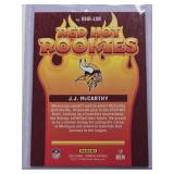J.J. McCarthy Rookie Insert 2024 Donruss Red Hot Rookies RHR-JJM