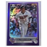 Jose Miranda Rookie 2022 Topps Purple Refractor USC119