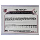 Jose Miranda Rookie 2022 Topps Purple Refractor USC119