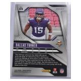 Dallas Turner Rookie 2024 Panini Prizm Orange Prizm #324 and Numbered 34/249
