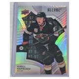 Kirill Kaprizov 2021-22 Upper Deck Allure Silver Holo No. 40 and Numbered 199/199