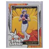 J.J. McCarthy Rookie 2024 Panini Donruss Bomb Squad Insert No. 5