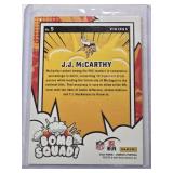 J.J. McCarthy Rookie 2024 Panini Donruss Bomb Squad Insert No. 5