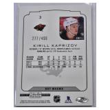 Kirill Kaprizov 2022-23 O-Pee-Chee Hot Magma Refractro #3 and Numbered 277/499