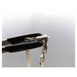 .925 Sterling Silver Pearl Accented Blue Lace Agate Pendant Necklace