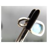 .925 Sterling Silver Larimar Cabochon Pendant Necklace