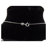 .925 Sterling Silver Howlite Cabochon Pendant Necklace