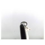 .925 Sterling Silver Howlite Cabochon Pendant Necklace