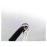 .925 Sterling Silver Blue Lace Glass Wolf Mountain Pendant Necklace