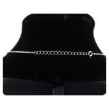 .925 Sterling Silver Inlayed Opal Dangles Necklace