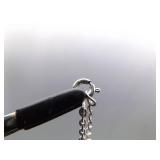 .925 Sterling Silver Inlayed Opal Dangles Necklace