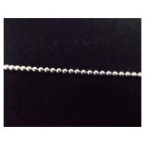 .925 Sterling Silver Black Sapphire Accented Moonstone Cabochon Pendant Necklace