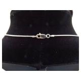 .925 Sterling Silver Inlayed Opal Pendant Necklace