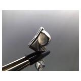 .925 Sterling Silver Inlayed Opal and Amethyst Pendant Necklace