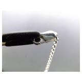 .925 Sterling Silver Moonstone Cabochon Accented Hamsa Hand Pendant Necklace