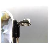 NEW .925 Sterling Silver Abalone Pendant Rigid Omega Necklace