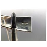 .925 Sterling Silver Inlayed Abalone Pendant Necklace