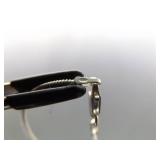 .925 Sterling Silver Glass Foil Seahorse Pendant Necklace