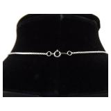 .925 Sterling Silver Glass Foil Fish Pendant Necklace