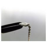 .925 Sterling Silver Jade Arrowhead Pendant Necklace