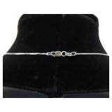 .925 Sterling Silver Scrolled Art Nouveau Garnet Pendant Necklace