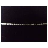 .925 Sterling Silver Pink Sapphire Crystal Pendant Choker Necklace