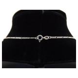 .925 Sterling Silver Amber Pendant Necklace