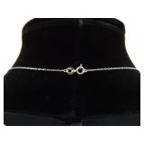 .925 Sterling Silver Amber Pendant Necklace