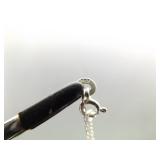 .925 Sterling Silver Amber Pendant Necklace