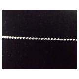 .925 Sterling Silver Onyx Cabochon Petal Pendant Necklace