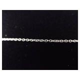 .925 Sterling Silver Zirconia Dangle Bar Necklace