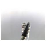 .925 Sterling Silver Zirconia Dangle Bar Necklace