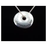 .925 Sterling Silver "I Meet You In Every Dream" Pendant Necklace