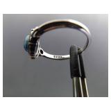 NEW .925 Sterling Silver Howlite Cabochon Ring Size 8