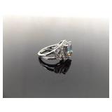 .925 Sterling Silver Mystic Quartz Crystal Ring Size 5.25