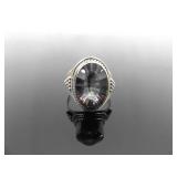 .925 Sterling Silver Mystic Quartz Crystal Ring Size 9