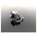 .925 Sterling Silver Mystic Quartz Crystal Ring Size 9