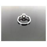 NEW .925 Sterling Silver Amethyst and Opal Crystal Ring Size 8