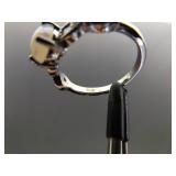 NEW .925 Sterling Silver Amethyst and Opal Crystal Ring Size 8