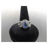 NEW .925 Sterling Silver Moonstone Cabochon Crystal Celtic Ring Size 7