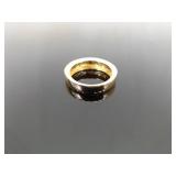 .925 Sterling Silver Multi Stone Vermeil Band Ring Size 8