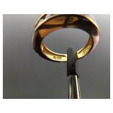 .925 Sterling Silver Multi Stone Vermeil Band Ring Size 8