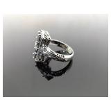 NEW .925 Sterling Silver Amethyst Crystal Bow Ring Size 10.25