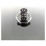 NEW .925 Sterling Silver Amethyst Crystal Bow Ring Size 10.25