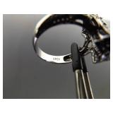 NEW .925 Sterling Silver Amethyst Crystal Bow Ring Size 10.25