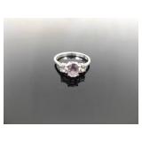 NEW .925 Sterling Silver Amethyst Crystal Ring Size 8